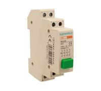 Pulsante Modulare, Interruttore Modulare a Distanza, Con Spia Luce Led Verde, 4P 4NO, Occupa 1 Modulo DIN, 6A AC 230V, IP20 IEC60947-5-1