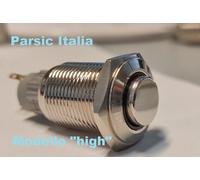 PULSANTE MOMENTANEO / D=16mm / HIGH / NICHELATO LED RING BLU 12V 3A ( 4 PEZZI )