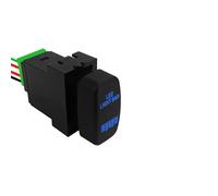 Pulsante Momentaneo Interruttore a pulsante a LED blu da 12 V per luci di guida posteriori adatte per Mitsubishi Pajero Triton ML MN Eclipse Gallant Pulsante Di Avvio (Led Light Bar)