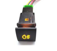 Pulsante Momentaneo Interruttore fendinebbia originale da 1 pezzo, adatto per Toyota Corolla Camry Auris 2018-2019, 4 fili, pulsante ON-OFF arancione 12V Pulsante Autobloccante