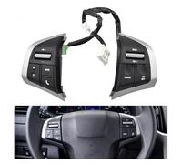 Pulsante Multifunzione Volante Per Isuzu Per Dmax Per D-Max Per MUX 2018 Pulsante Controllo Velocità Crociera Dell'auto Interruttore Volume Audio Al Volante(Silver Black)