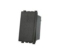Pulsante NO 1P 16A Nero Compatibile con Vimar Arke