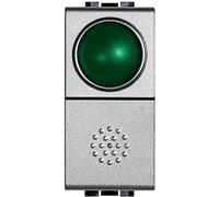 Pulsante NO + portalampada verde Living Tech bticino NT4038V