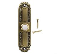 Pulsante per campanello da 12,7 cm, resistente, impermeabile, in metallo cablato, bronzo anticato illuminato a LED per porta anteriore o posteriore, facile da installare, campanello di ricambio