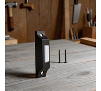 Pulsante per campanello illuminato, campanello da parete in metallo con LED, pulsante cablato per esterni, resistente alle intemperie, DC12V DC24V, pezzo di ricambio nero elegante per ingresso