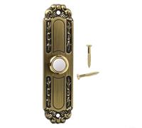Pulsante per campanello impermeabile cablato da 13 cm, in metallo resistente, con luce LED illuminata, per porte anteriori e posteriori, finitura bronzo anticato