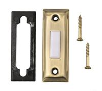 Pulsante per campanello in metallo da parete con design in ottone anticato illuminato, per porte di garage e giardino, adatto per sistemi di campanello cablato a 12 24 V CC