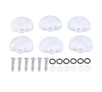 Pulsante per capo della macchina per chitarra a metà plastica rotonda Contecamente comoda Grip Sundazione universale Punta di ricambio per varie chitarre (Bianco)