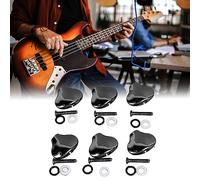 Pulsante per capo della macchina per chitarra squisita forma di coda di pesce a forma di messa a punto metallo PEG Testa elettrica Premium per chitarra elettrica (Nero)