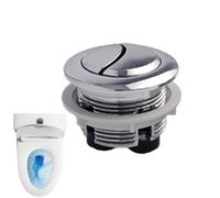 Pulsante per sciacquone, in acciaio inox, a molla, per WC, kit di ricambio per la maggior parte dei servizi igienici, facile da installare, compatibilità