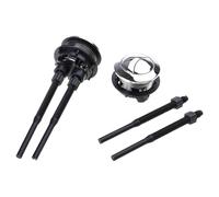 Pulsante per serbatoi WC da 38 mm a doppio scarico rotondo nero accessorio per la riparazione del bagno domestico a scarico rapido doppio set di pulsanti per WC Accessori di riparazione del bagno