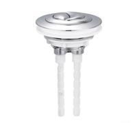Pulsante per serbatoio WC a doppio scarico con asta da 100 mm, pulsante per cisterna ABS per risparmio idrico, compatibile con WC standard, disponibile in argento, nero, oro (argento)