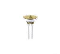 Pulsante per serbatoio WC a doppio scarico con toppa di conversione per copriwater da 38 mm, 48 mm, 58 mm, adatto per il risparmio idrico (oro)