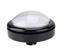 Pulsante per videogiochi arcade, pulsante buzzer illuminato a cupola con anello di ritegno nero, materiali di alta qualità, bianco, 100 mm, buona