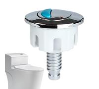 Pulsante per WC a doppia pressione - Attuatore di scarico rotondo, sostituzione resistente alla ruggine, accessorio per il bagno con controllo via cavo, controllo dello scarico, kit di aggiornamento