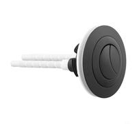 Pulsante per WC a doppio scarico progettato per adattarsi a fori di montaggio del serbatoio da 38 mm, 48 mm, 58 mm, con soluzione di conversione flessibile (nero)