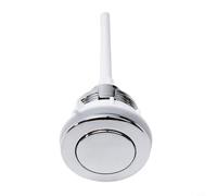 Pulsante per WC da 38 mm per serbatoio a scarico singolo, pulsante di scarico per risparmio idrico con design facile da installare, pulsante per serbatoio ABS antiruggine in argento