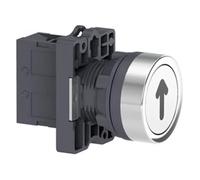 Pulsante piatto di reset con simbolo 1NO XA2EA3341 | Pulsante piatto reset con testa rotonda, dimensioni di montaggio 22mm, contatto 1NO, bianco