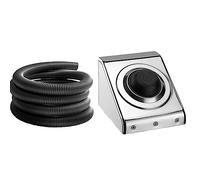 Comando pneumatico a pedale esterno a pavimento-parete inox per cass.sara pneu