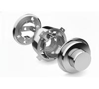 Pulsante pneumatico WC incasso esterno ABS cromato scarico singolo Bampi PUSH TO