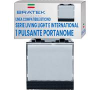 Pulsante Portanome Compatibile con Bticino Living Light e International
