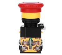 Pulsante Pulsante Fungo Interruttore a Pressione del Pulsante di Emergenza, Plastica Ingegneristica da 22 Mm 440V 10A