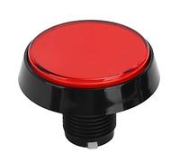 Pulsante Pulsante Pulsante Abs 60Mm Pulsante Piatto Rotondo Grande con Interruttore a 3 Piedi con Luce a LED per Console di Gioco per Gru (Interruttore rosso + LED + treppiede)