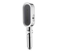 Pulsante regolabile Ugello for il risparmio dell'acqua Accessori da bagno for soffione Filtro depuratore d'acqua ad alta pressione per Bagno(Shower head-Silver)