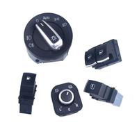pulsante regolazione specchio Per VW Per Eos Per Golf MK5 MK6 GTI Per Scirocco Per Polo Per Coniglio 2 Porte Finestre Fari AUTO Specchietto Retrovisore Interruttore(Rosso)