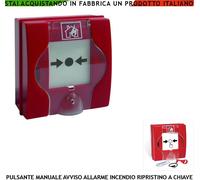 PULSANTE RICHIESTA MANUALE DI INTERVENTO X ALLARME INCENDIO RIPRISTINO A CHIAVE