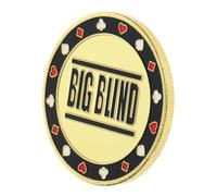 Pulsante Rivenditore Poker Rotondo in Ferro, Gettone Gioco Oro | Finitura senza Bave, Alta Durata, Copre Numeri Chiamati, Accessorio Tavolo per Partite e Sostituzione