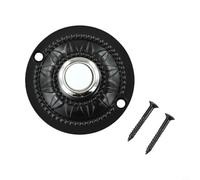 Pulsante rotondo in ferro cablato per campanello con luce LED continua, ricambio classico da parete, per porta d'ingresso, bassa tensione CC 12-24 V, finitura nera