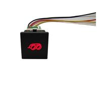 Pulsante Rotondo Interruttore spegnimento luci diurne per auto, pulsante per specchietto retrovisore, interruttore radar musicale con cavo, adatto per VW Jetta Golf 6