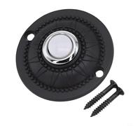 Pulsante rotondo nero per campanello in ferro, con pulsante illuminato a LED, impermeabile, resistente alle temperature, da parete, per porta d'ingresso