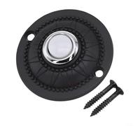 Pulsante rotondo per campanello illuminato a LED, interruttore per campanello anteriore in ferro nero, resistente alle intemperie, pulsante da parete, con illuminazione continua