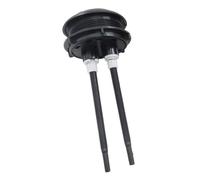 Pulsante rotondo per WC a doppio lavaggio, piano di risparmio idrico, sostanza nera, meccanismo a pressione liscio, adatto per serbatoi standard, 3 differenze di dimensioni precise