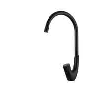 Pulsante rubinetto da cucina Ottone Nero lavabo da appoggio Rubinetto acqua calda e fredda, rubinetto da cucina con tubo rotante 360 EY-C0091