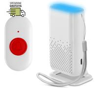 Pulsante Salvavita Anziani, Pulsante Chiamata Anziani Senza Fili Ricaricabile Tr