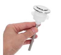 Pulsante Scarico Wc Singolo Argento 2 Pezzi per Coperchio Serbatoio