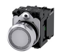 Pulsante Siemens luminoso trasparente 22mm a LED 24V 3SU11520AB701BA0