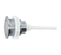 Pulsante singolo per serbatoio WC in argento realizzato in robusta plastica ABS per l'installazione in bagni e hotel per risparmiare risorse idriche in modo efficiente