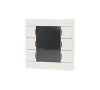 Pulsante Smart 86 con sensore di temperatura, finitura bianca lucida per automazione domestica KNX