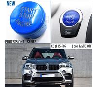 PULSANTE start stop BLU per BMW SERIE X5 ( F15 ) TASTO ACCENSIONE accessori