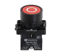 Pulsante Start Stop da 22 mm con il simbolo della freccia XB2 Pulsante interruttore a tocco piatto Interruttore a pulsante momentaneo Pulsanti rosso/verde Componenti elettronici (Size : 6 Red -Circle