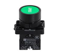 Pulsante Start Stop da 22 mm con il simbolo della freccia XB2 Pulsante interruttore a tocco piatto Interruttore a pulsante momentaneo Pulsanti rosso/verde Componenti elettronici (Size : 1 Green -Star