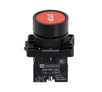Pulsante Start Stop da 22 mm con il simbolo della freccia XB2 Pulsante interruttore a tocco piatto Interruttore a pulsante momentaneo Pulsanti rosso/verde Componenti elettronici (Size : 2 Red -Stop)