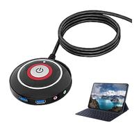 Pulsante Switch di alimentazione per PC - Interruttore del computer desktop con/OFF esterno, due porte USB e audio | Estensione da 5,2 piedi per un facile accesso, migliora la connettività e il con