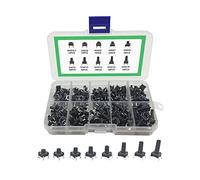 Pulsante Tattile, Interruttori a Pulsante Tattili, 100 Micro Interruttore Momentaneo, Tattile Interruttore di Pulsante Kit, Micro Pulsanti, Switch, Micro Tattile Tattile Touch Pulsante Interruttore
