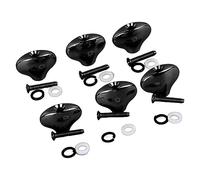 Pulsante Testa della Macchina per Chitarra, Riconciliazione di Comoda Presa Squisita Robusta Forma di Coda di Pesce Facile Installazione Metallo per Decorazione (BLACK)