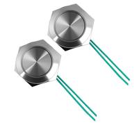 Pulsante Ultra Piatta della in Acciaio Inox, interruttore a pulsante Diametro Ø 19 mm, Resistente all'Acqua e alla Polvere secondo lo Standard IP67, Adatto per Corrente AC/DC da 8V a 24V (1)